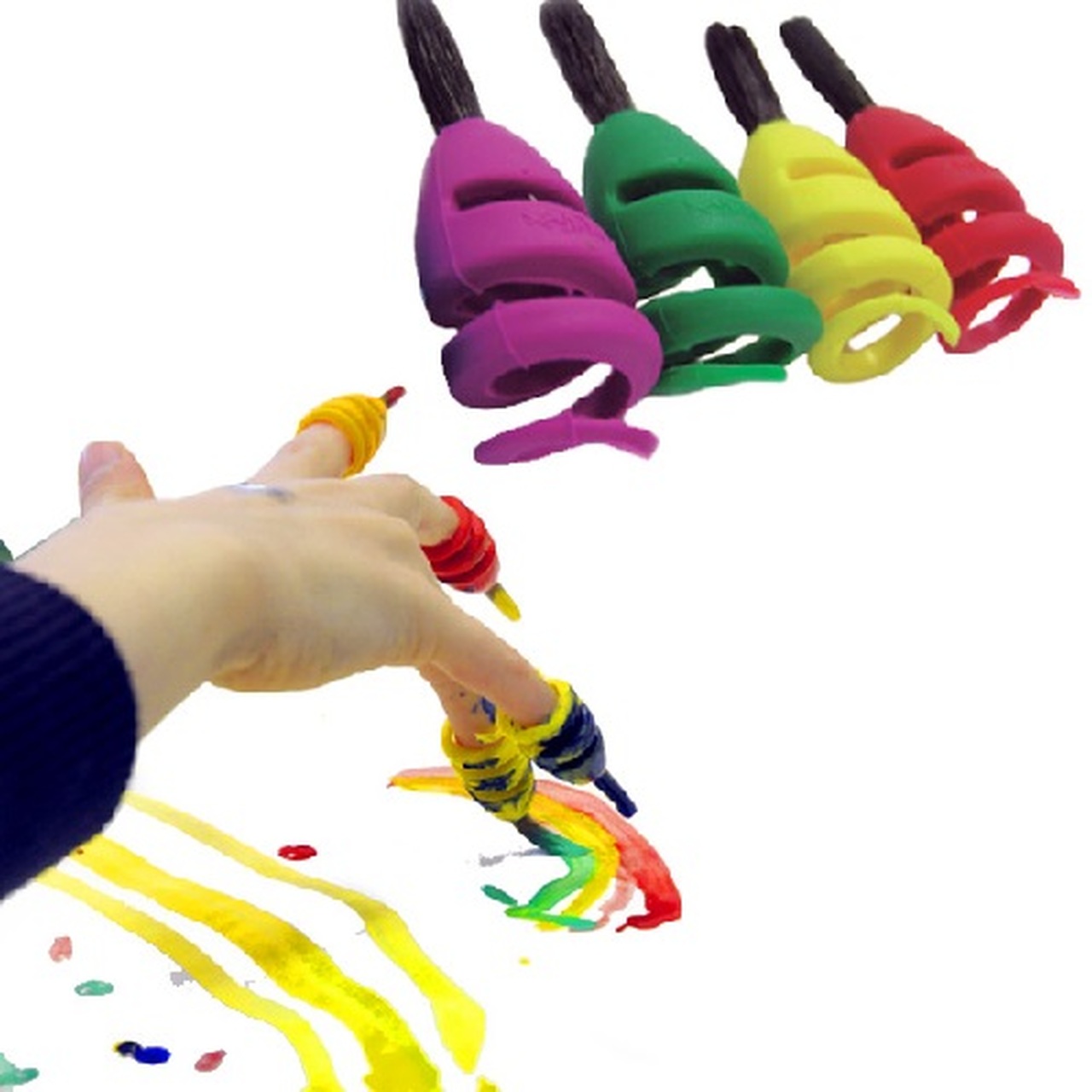 Finger paint brushes